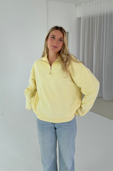 Quarter Zip Sweatshirt | Butter Yellow