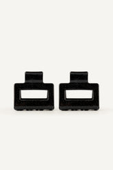 Mini Square 2er Set | Black Glitter