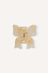 Bow Clip | Gold Marble