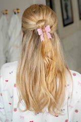 Bow Clip | Shiny Pink Bow Clip | Shiny Pink