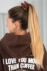 Midi Silk Scrunchie | Coffee Midi Silk Scrunchie | Coffee