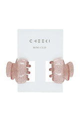 Mini Clip 2er Set | Pink Glitter Mini Clip 2er Set | Pink Glitter