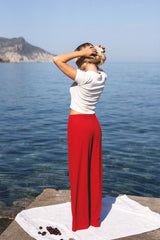 Palazzo Hose | Cherry Red Palazzo Hose | Cherry Red