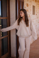 Quarter Zip Sweatshirt | Sand Quarter Zip Sweatshirt | Sand