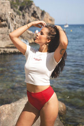 Ribbed Crop T-Shirt | Sweet Like Cherry