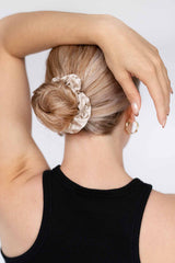 Midi Silk Scrunchie | Champagne Midi Silk Scrunchie | Champagne