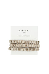 Silk Scrunchies 3er Set | Champagne Silk Scrunchies 3er Set | Champagne