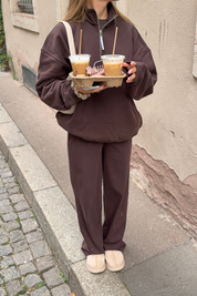 Quarter Zip Sweatshirt | Coffee
