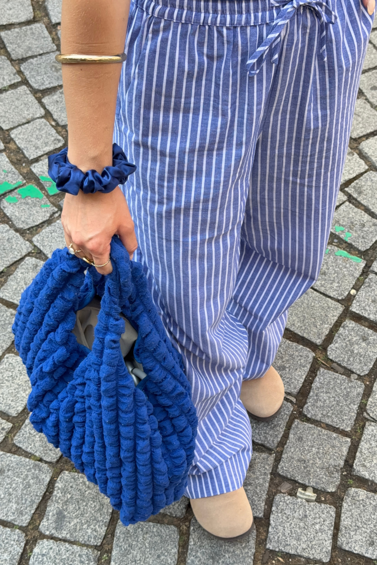 Midi Silk Scrunchie | Navy
