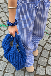 Midi Silk Scrunchie | Navy