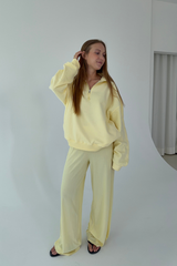 Quarter Zip Sweatshirt | Butter Yellow