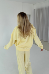 Quarter Zip Sweatshirt | Butter Yellow