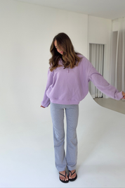 Quarter Zip Sweatshirt | Lavender