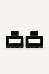 Mini Square 2er Set | Black Glitter