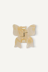 Bow Clip | Gold Marble