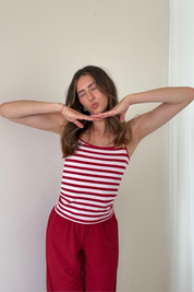 Spaghetti Top | Cherry Stripes