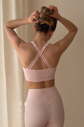 Essential Crossback Sports Bra | Soft Pink