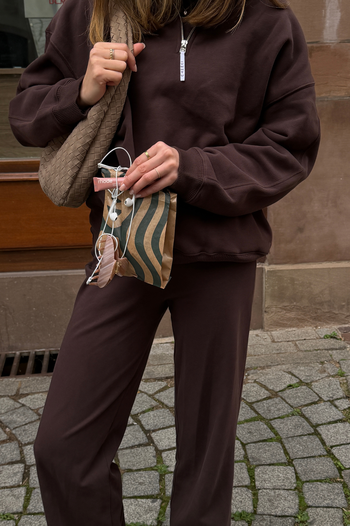 Quarter Zip Sweatshirt | Coffee