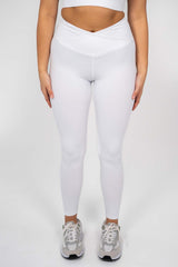 Crossover Leggings | White