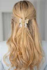 Bow Clip | Gold Marble