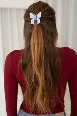 Bow Clip | Shiny Blue