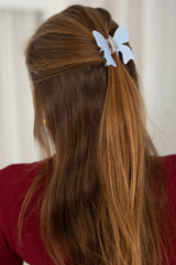 Bow Clip | Shiny Blue