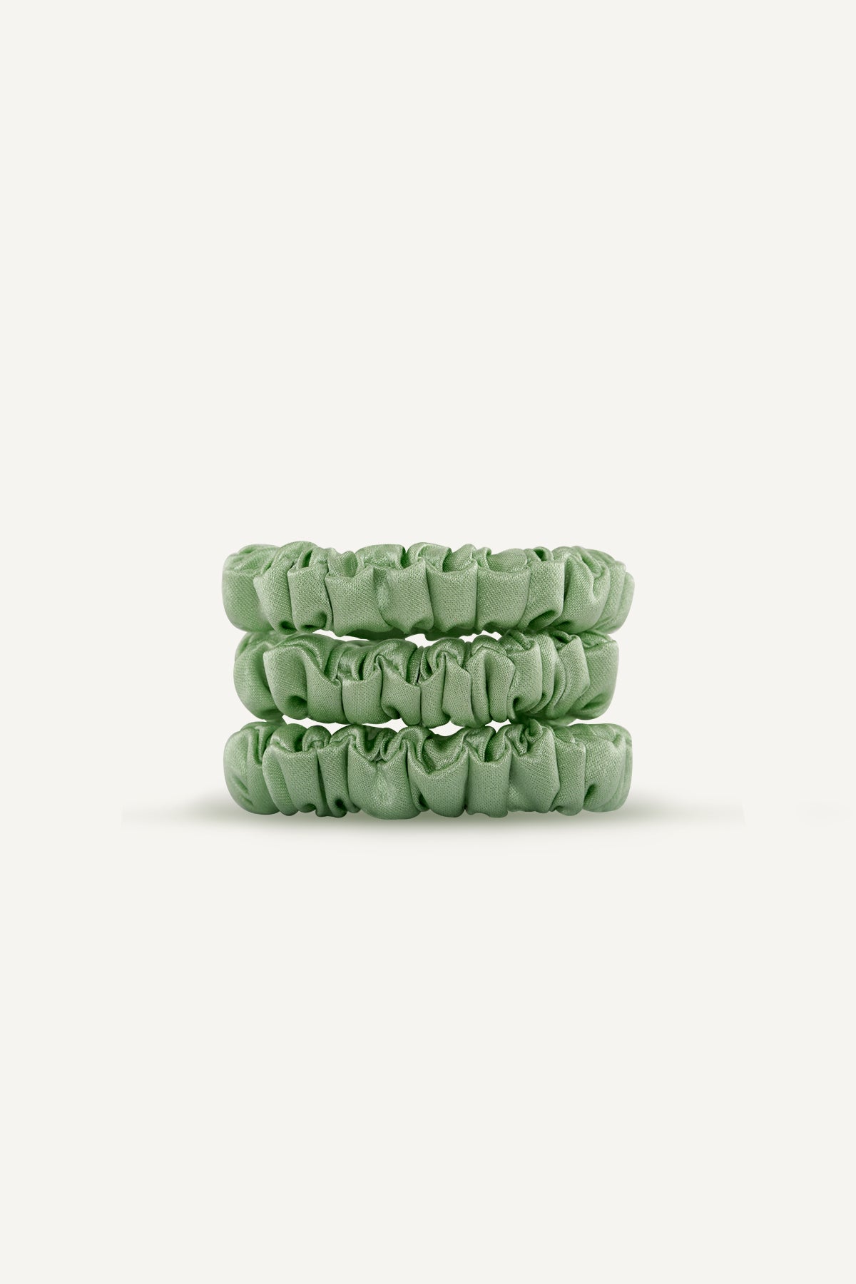 Mini Silk Scrunchies 3er Set | Mint