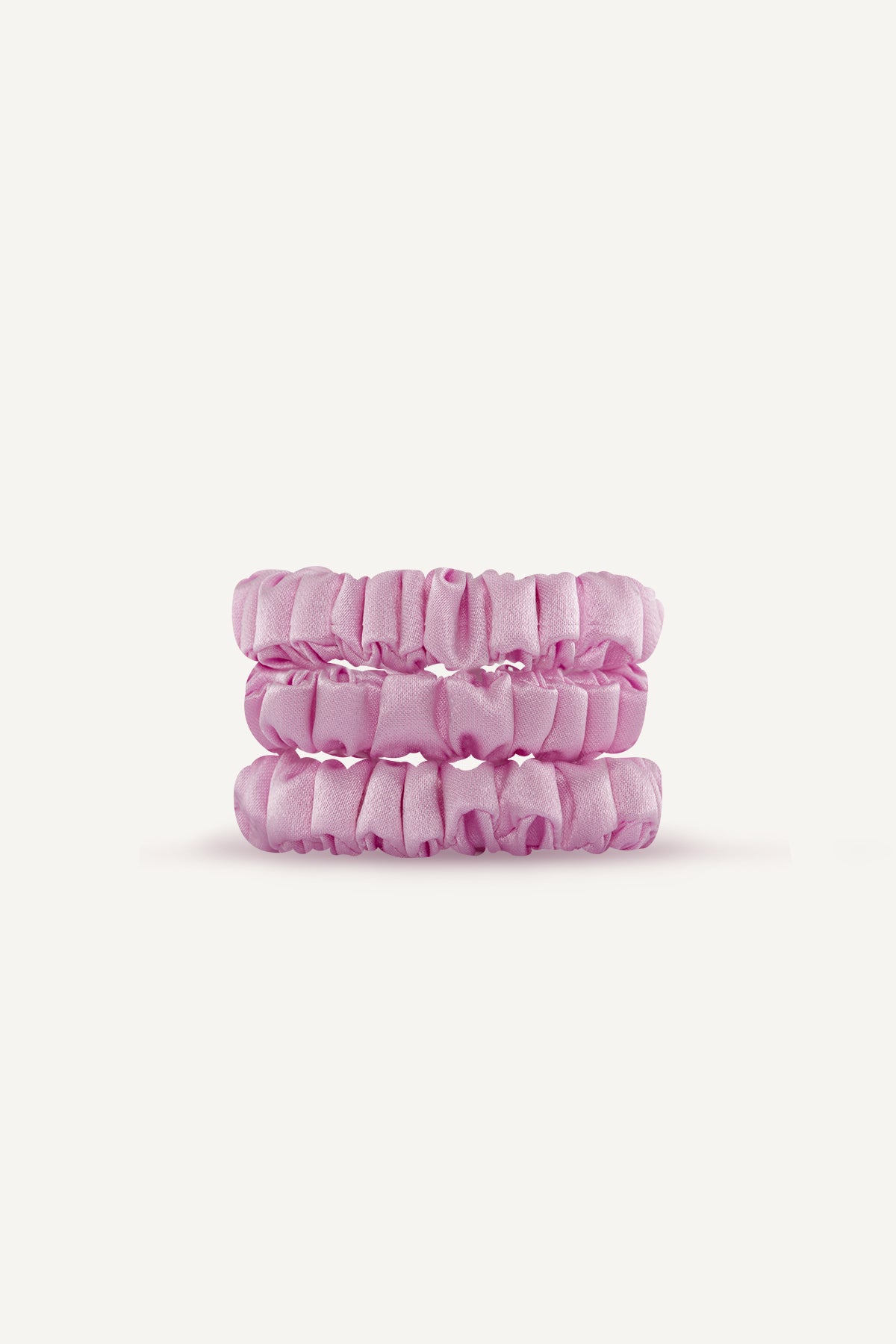 Mini Silk Scrunchies 3er Set | Pink