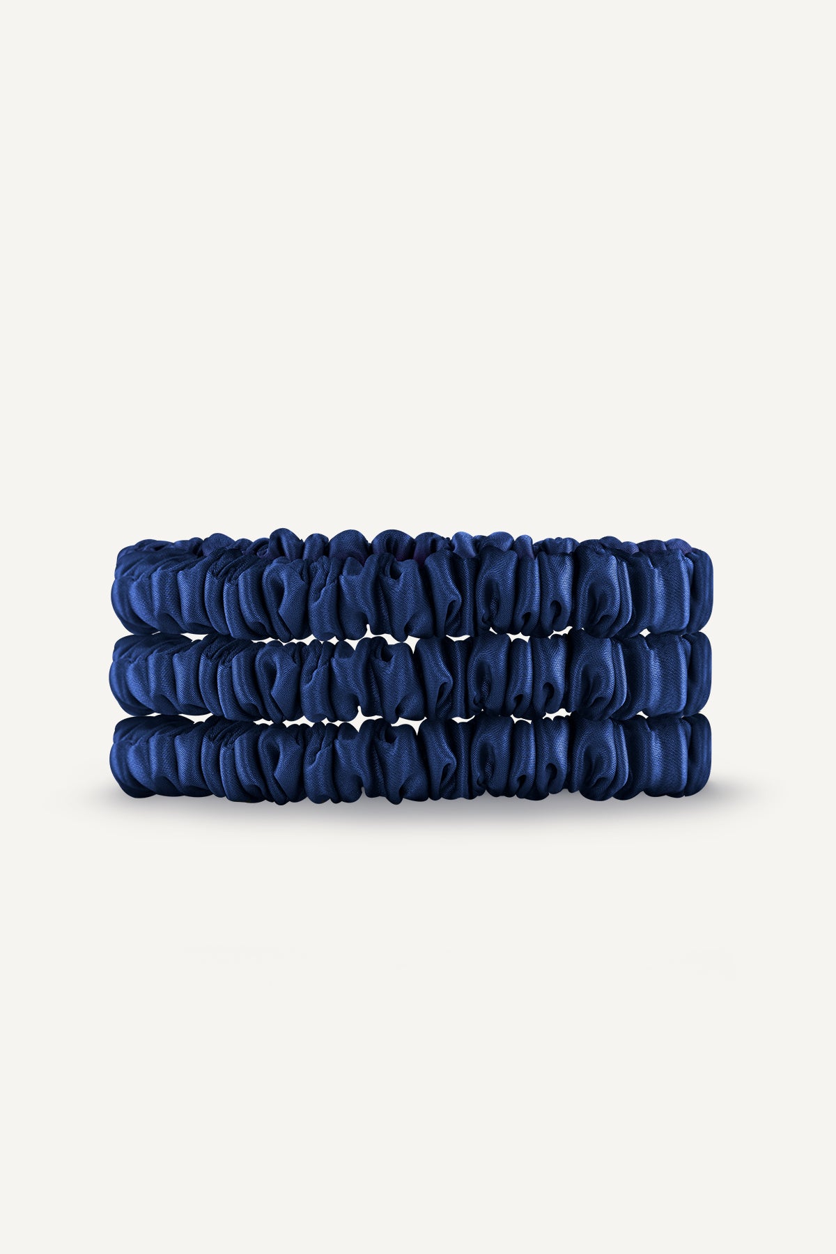 Silk Scrunchies 3er Set | Navy