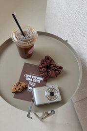 Midi Silk Scrunchie | Coffee