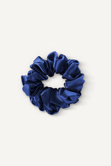 Midi Silk Scrunchie | Navy