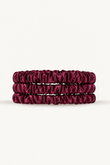 Silk Scrunchies 3er Set | Plum