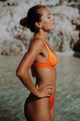 Dipped Bikini Hose | Shiny Orange