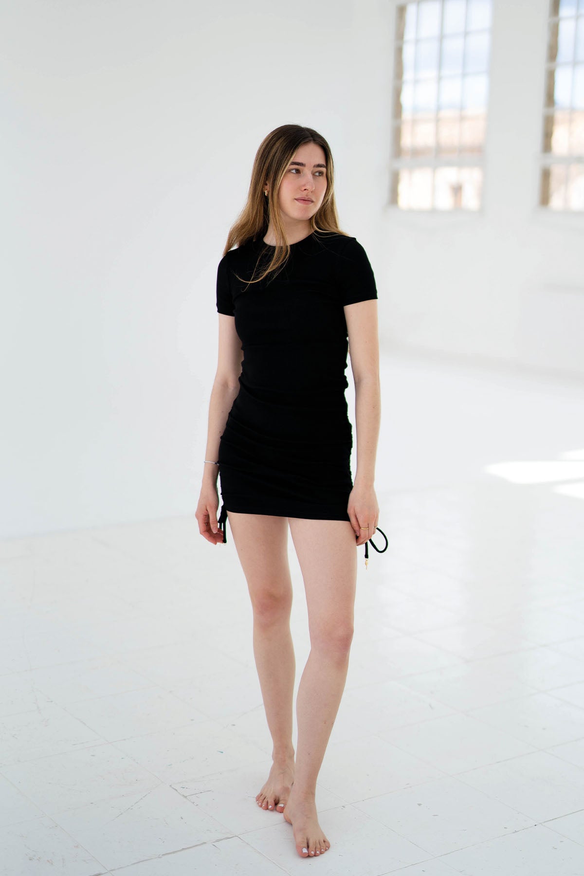 Drawstring Dress | Black