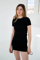 Drawstring Dress | Black
