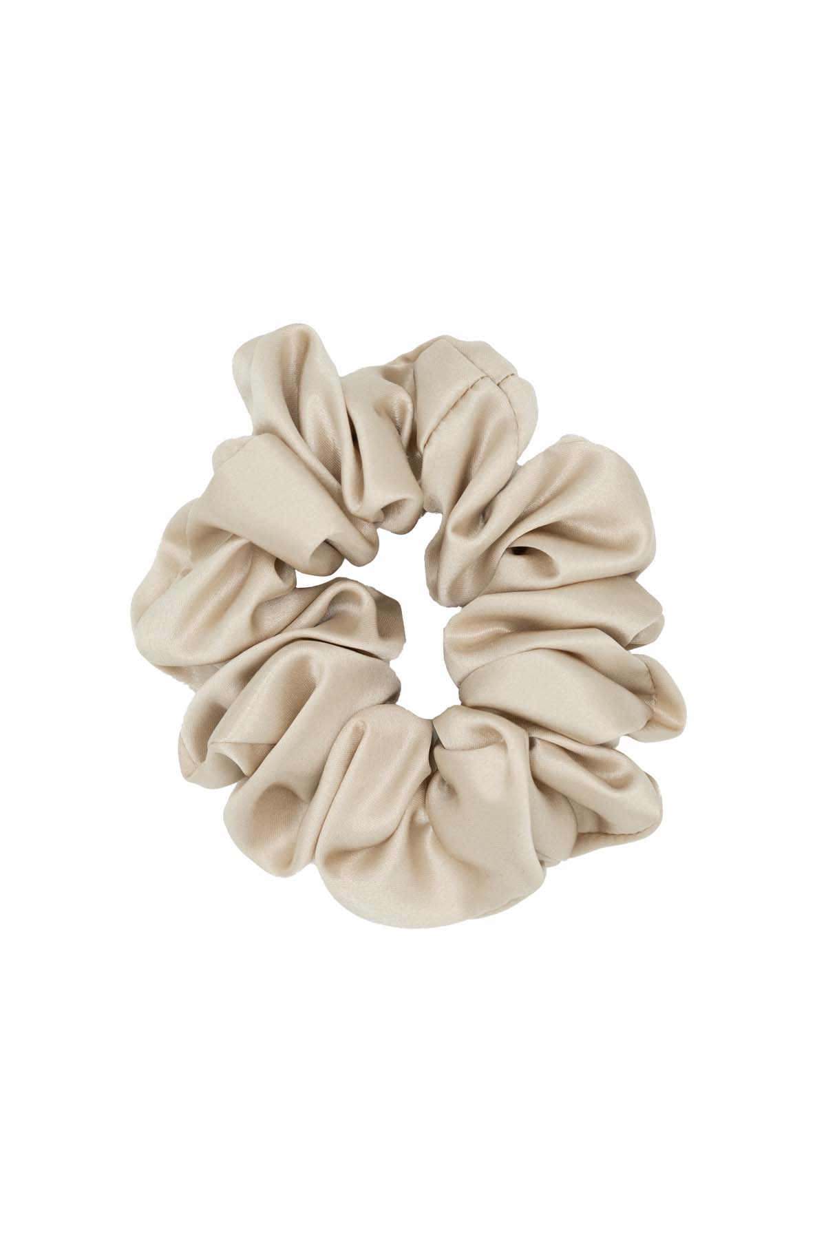 Midi Silk Scrunchie | Champagne