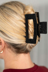 Haarklammer | Black Glitter