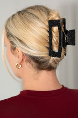 Haarklammer | Black Glitter
