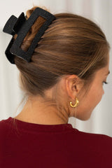 Haarklammer | Black Glitter