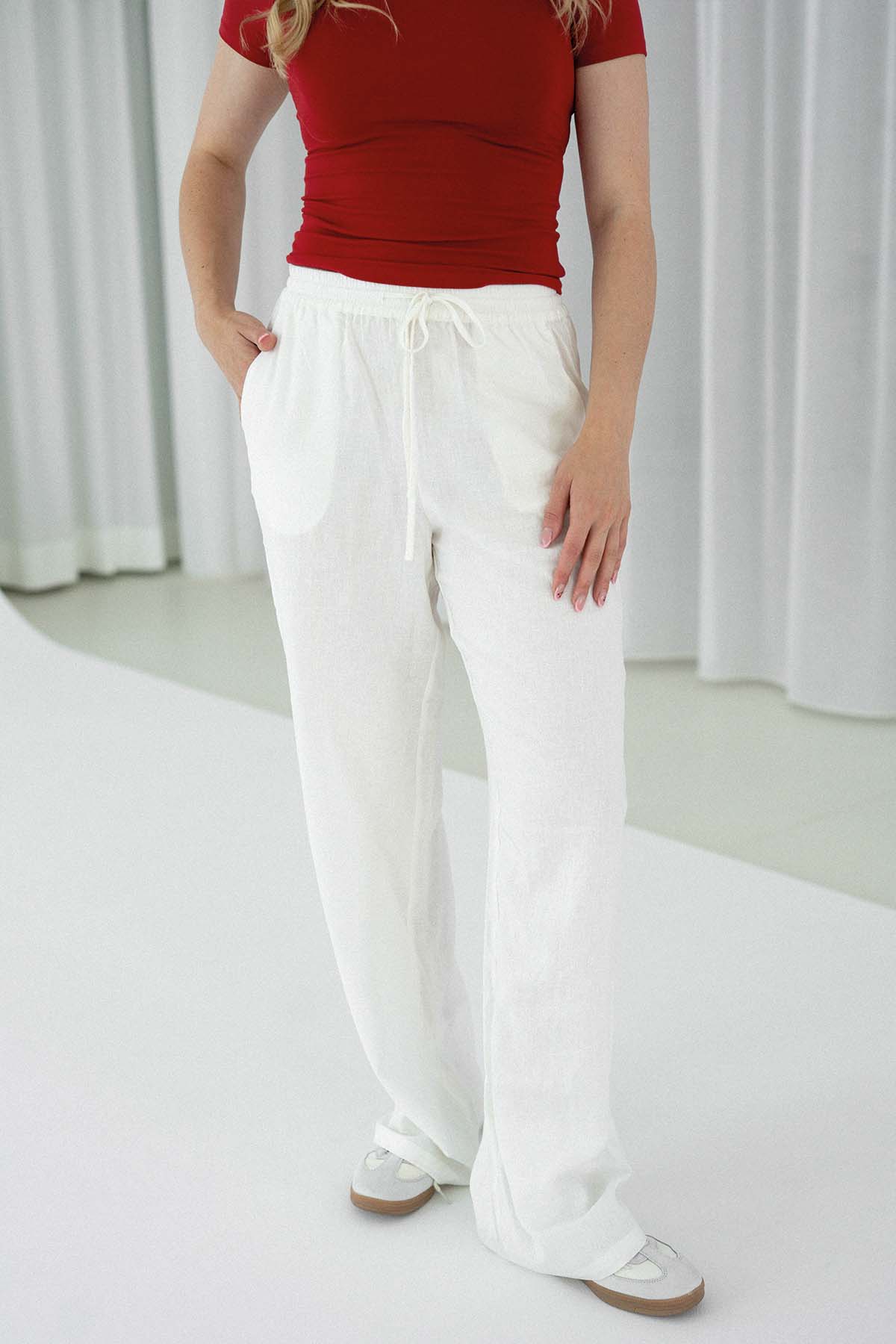 Linen Pants | White