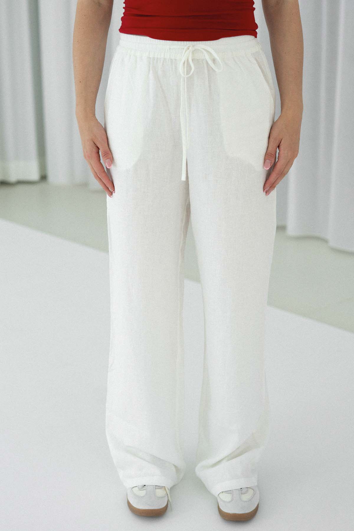 Linen Pants | White