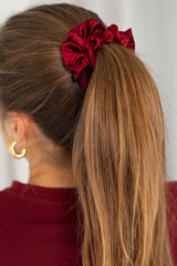 Midi Silk Scrunchie | Santa Red