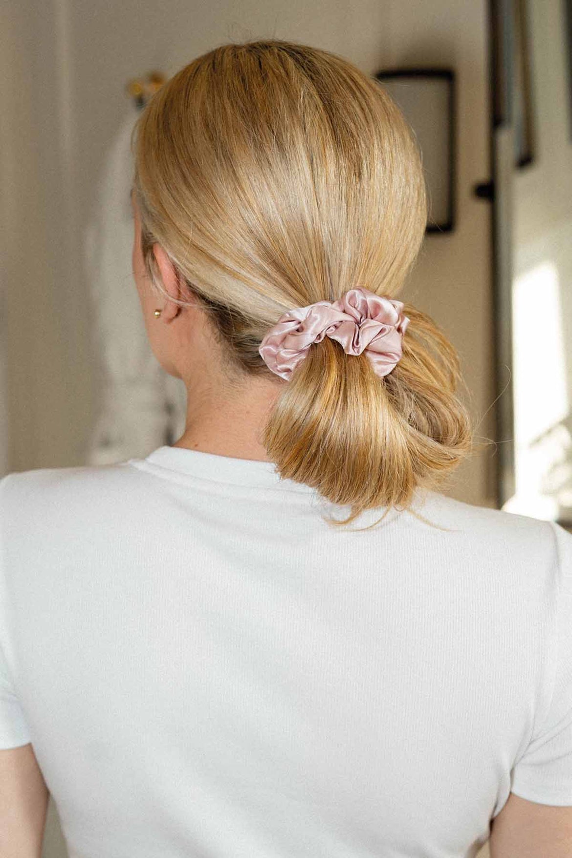 Haargummi Aus Dupionseide – Schickes Scrunchy In Schwarz, Schonend Fürs Haar