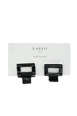 Mini Square 2er Set | Black Glitter