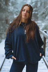 Quarter Zip Sweatshirt | Navy