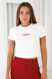 Ribbed Crop T-Shirt | Sweet Like Cherry
