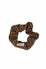 Scrunchie | Checkered Brown