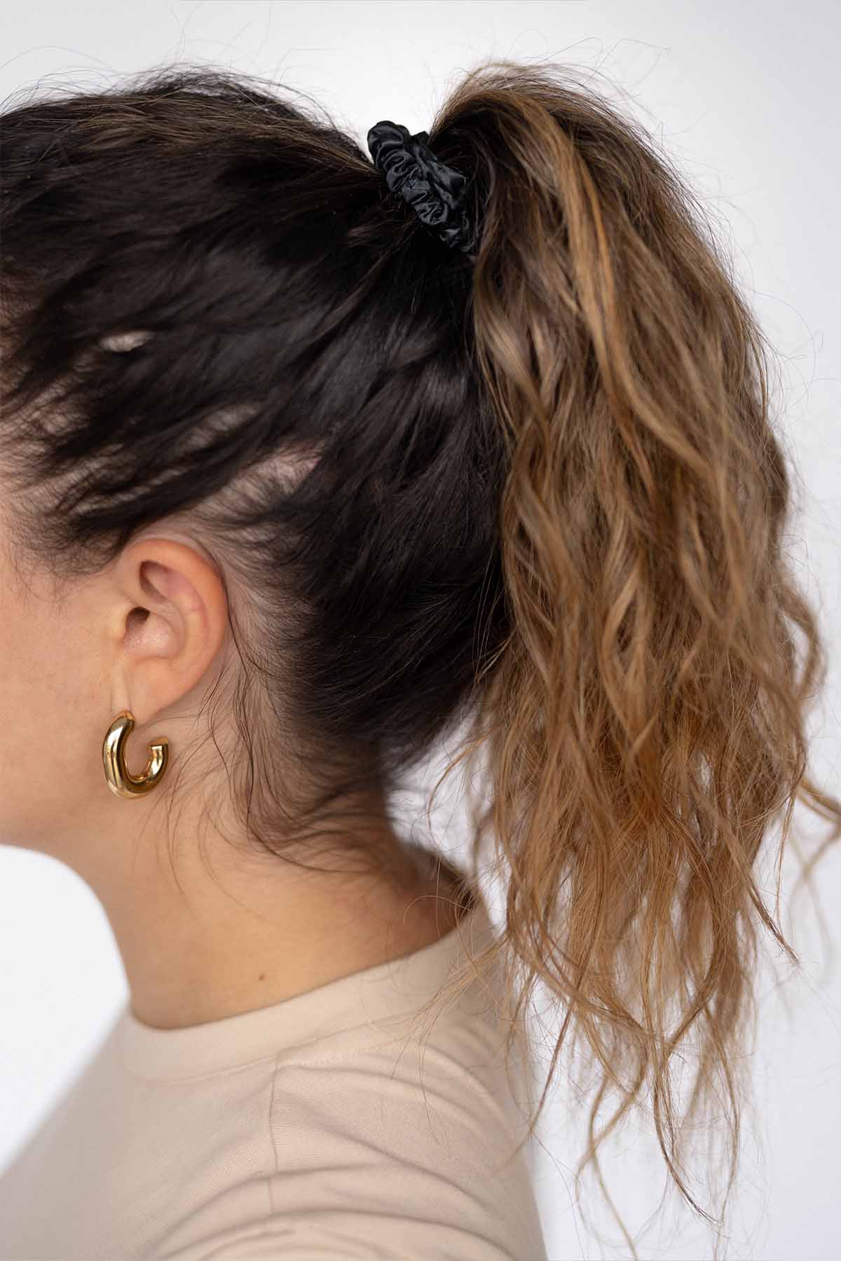 Silk Scrunchies 3er Set | Black