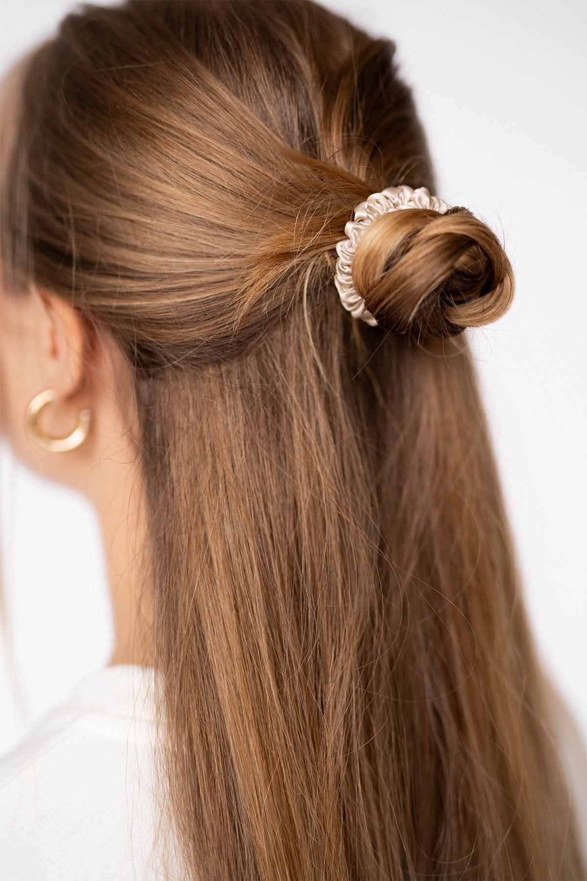 Silk Scrunchies 3er Set | Champagne