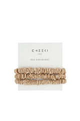 Silk Scrunchies 3er Set | Beige